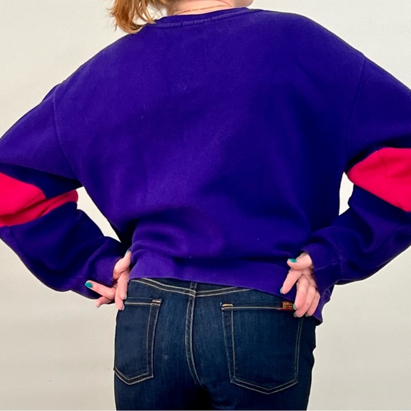 Y2K Purple Varsity Style Crewneck - Picture 2 of 2